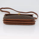 CELINE Macadam Canvas Umhängetasche PVC Leder Braun Gold Auth LNZ224-9