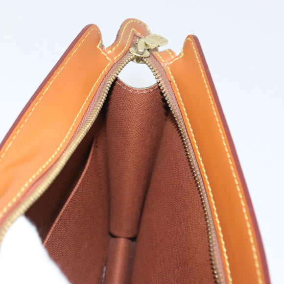 LOUIS VUITTON Epi Pochette Homme Bag Brown Zipangu Gold M52528 LV Auth LNZ226