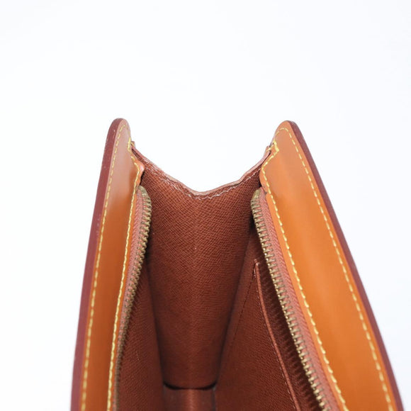 LOUIS VUITTON Epi Pochette Homme Bag Brown Zipangu Gold M52528 LV Auth LNZ226