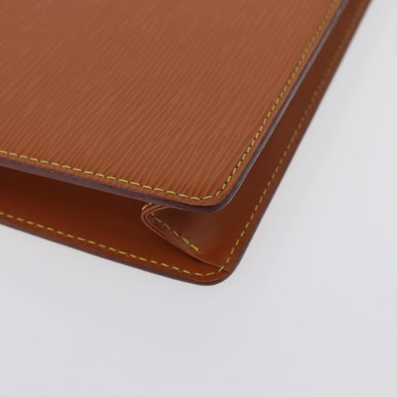 LOUIS VUITTON Epi Pochette Homme Bag Brown Zipangu Gold M52528 LV Auth LNZ226