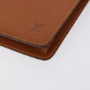 LOUIS VUITTON Epi Pochette Homme Bag Brown Zipangu Gold M52528 LV Auth LNZ226-14