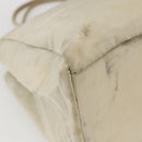 PRADA Hand Bag Nylon Ivory Silver Auth LNZ228-9