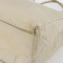 PRADA Hand Bag Nylon Ivory Silver Auth LNZ228-15