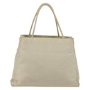 PRADA Hand Bag Nylon Ivory Silver Auth LNZ228-2
