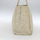 PRADA Hand Bag Nylon Ivory Silver Auth LNZ228-3