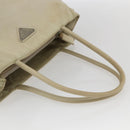 PRADA Hand Bag Nylon Ivory Silver Auth LNZ228-7