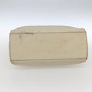 PRADA Hand Bag Nylon Ivory Silver Auth LNZ228-5
