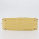 CHANEL New Travel Line Hand Bag Nylon Yellow Silver CC Auth LNZ232-10