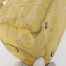 CHANEL New Travel Line Hand Bag Nylon Yellow Silver CC Auth LNZ232-13