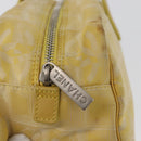 CHANEL New Travel Line Hand Bag Nylon Yellow Silver CC Auth LNZ232-15