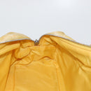 CHANEL New Travel Line Hand Bag Nylon Yellow Silver CC Auth LNZ232-18