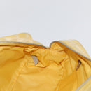 CHANEL New Travel Line Hand Bag Nylon Yellow Silver CC Auth LNZ232-19