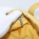 CHANEL New Travel Line Hand Bag Nylon Yellow Silver CC Auth LNZ232-20