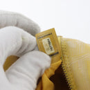 CHANEL New Travel Line Hand Bag Nylon Yellow Silver CC Auth LNZ232-22