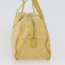 CHANEL New Travel Line Hand Bag Nylon Yellow Silver CC Auth LNZ232-5