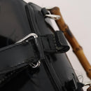 GUCCI Bamboo Backpack Patent leather Black Gold 003 2058 0030 Auth LNZ235-9