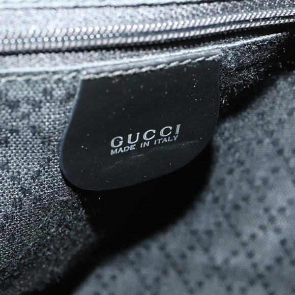 GUCCI Bamboo Backpack Patent leather Black Gold 003 2058 0030 Auth LNZ235