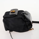 GUCCI Bamboo Backpack Patent leather Black Gold 003 2058 0030 Auth LNZ235-3