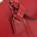 LOUIS VUITTON Epi Keepall 55 Boston Bag Red M42957 LV Auth LNZ240-18