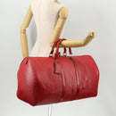 LOUIS VUITTON Epi Keepall 55 Boston Bag Red M42957 LV Auth LNZ240-22