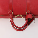 LOUIS VUITTON Epi Keepall 55 Boston Bag Red M42957 LV Auth LNZ240-7