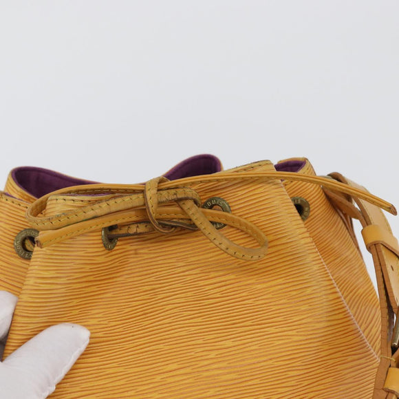 LOUIS VUITTON Epi Petit Noe Schultertasche Gelb M44109 LV Auth LNZ242