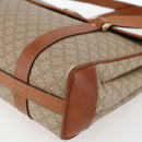 CELINE Macadam Canvas Hand Bag PVC Beige Gold Auth LNZ245-8