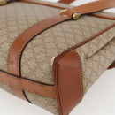 CELINE Macadam Canvas Hand Bag PVC Beige Gold Auth LNZ245-16