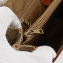 CELINE Macadam Canvas Hand Bag PVC Beige Gold Auth LNZ245-24