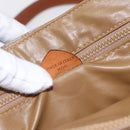 CELINE Macadam Canvas Hand Bag PVC Beige Gold Auth LNZ245-12
