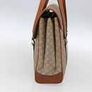 CELINE Macadam Canvas Hand Bag PVC Beige Gold Auth LNZ245-4