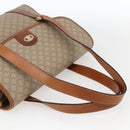 CELINE Macadam Canvas Hand Bag PVC Beige Gold Auth LNZ245-7