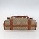 CELINE Macadam Canvas Hand Bag PVC Beige Gold Auth LNZ245-5
