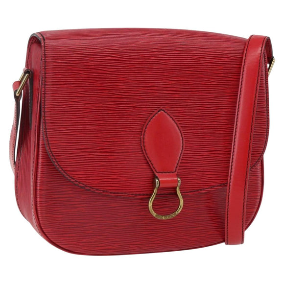 LOUIS VUITTON Epi Saint Cloud GM Shoulder Bag Red M52197 LV Auth LNZ246