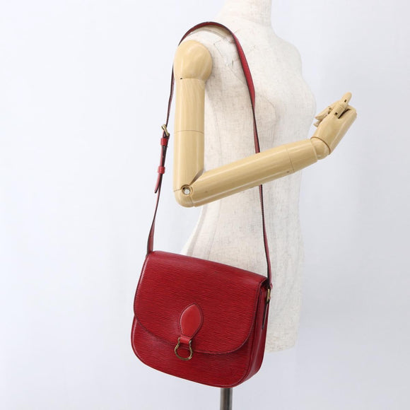LOUIS VUITTON Epi Saint Cloud GM Shoulder Bag Red M52197 LV Auth LNZ246