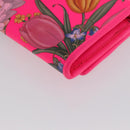 GUCCI Flora Continental Long Wallet Leather Pink Gold 536352 Auth LNZ249V-12