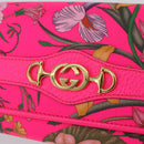 GUCCI Flora Continental Long Wallet Leather Pink Gold 536352 Auth LNZ249V-13