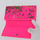 GUCCI Flora Continental Long Wallet Leather Pink Gold 536352 Auth LNZ249V-14