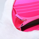 GUCCI Flora Continental Long Wallet Leather Pink Gold 536352 Auth LNZ249V-21