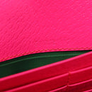 GUCCI Flora Continental Long Wallet Leather Pink Gold 536352 Auth LNZ249V-23