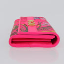 GUCCI Flora Continental Long Wallet Leather Pink Gold 536352 Auth LNZ249V-4