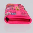 GUCCI Flora Continental Long Wallet Leather Pink Gold 536352 Auth LNZ249V-6