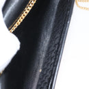 Christian Dior Trotter Canvas Chain Shoulder Bag Black Gold Auth LNZ250-11