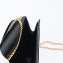 Christian Dior Trotter Canvas Chain Shoulder Bag Black Gold Auth LNZ250-18