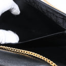 Christian Dior Trotter Canvas Chain Shoulder Bag Black Gold Auth LNZ250-12