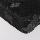 CHANEL Matelasse 25 Chain Shoulder Bag cotton Gold Black CC Auth LNZ255SM-18