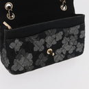 CHANEL Matelasse 25 Chain Shoulder Bag cotton Gold Black CC Auth LNZ255SM-21