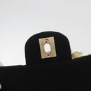 CHANEL Matelasse 25 Chain Shoulder Bag cotton Gold Black CC Auth LNZ255SM-22