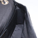 CHANEL Matelasse 25 Chain Shoulder Bag cotton Gold Black CC Auth LNZ255SM-24
