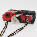 CHANEL Matelasse 25 Chain Shoulder Bag cotton Gold Black CC Auth LNZ255SM-6
